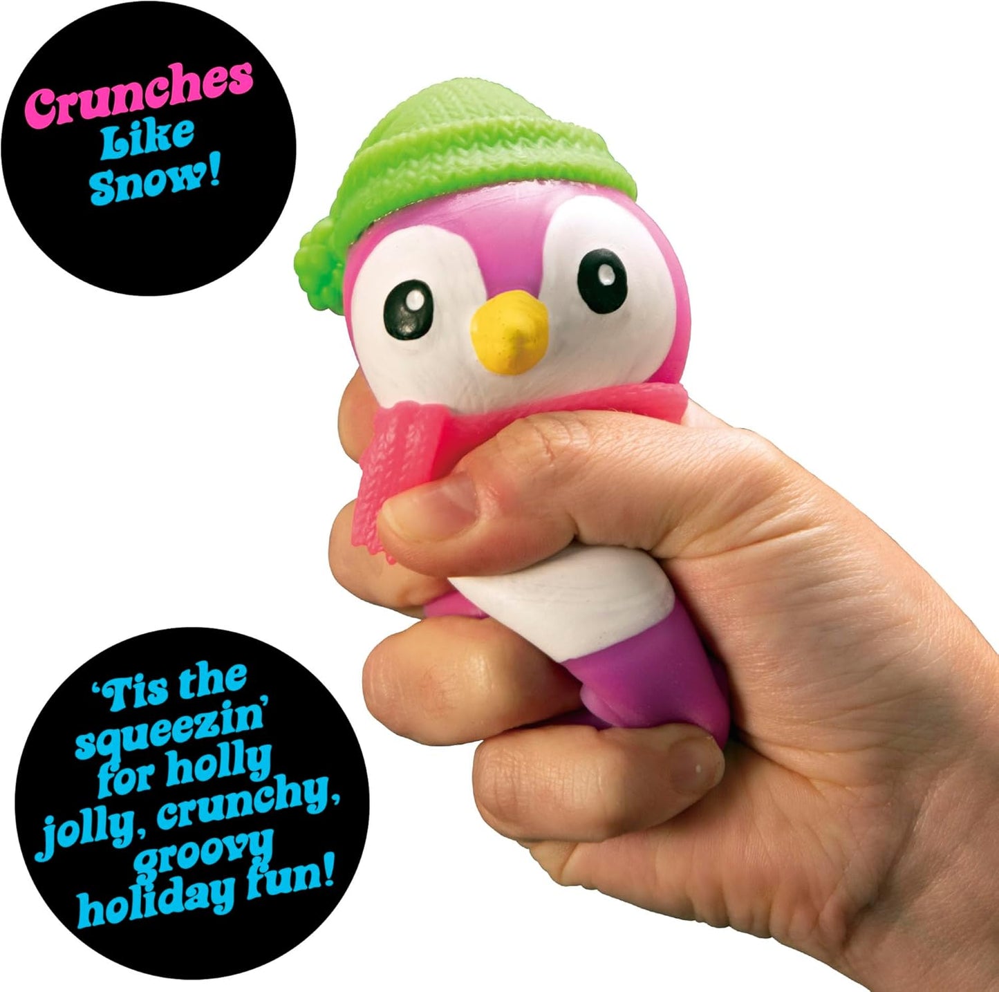 Schylling NeeDoh Polar Glow Penguin Sensory Squishable - 1 Random Color