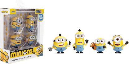 Metalfigs Diecast Minions 4-pack Collectible Figures 2.5-inch