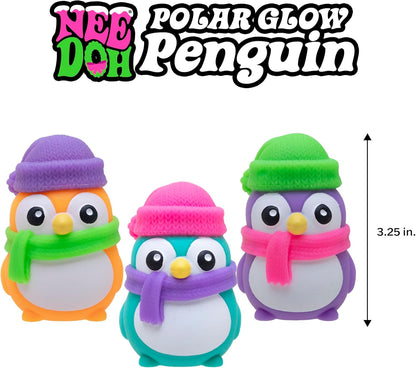 Schylling NeeDoh Polar Glow Penguin Sensory Squishable - 1 Random Color