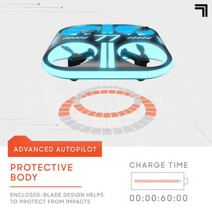 SHARPER IMAGE Lumo Stunt Remote Control LED Glow Drone
