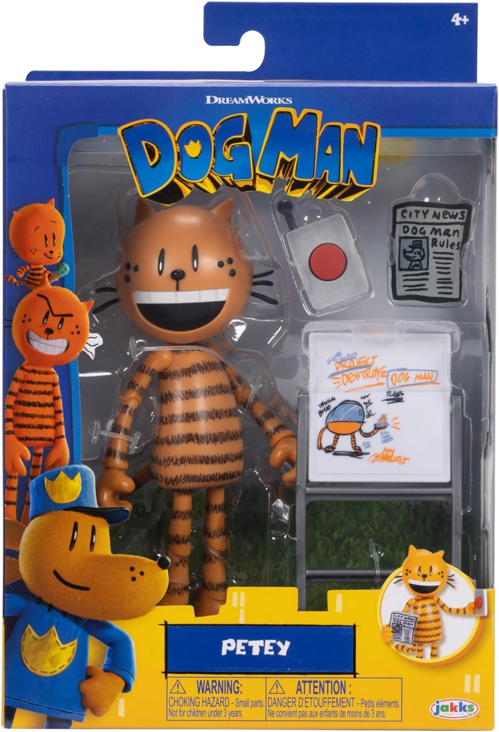 Dog Man 5 inch Petey Action Figure with 3 Accessories