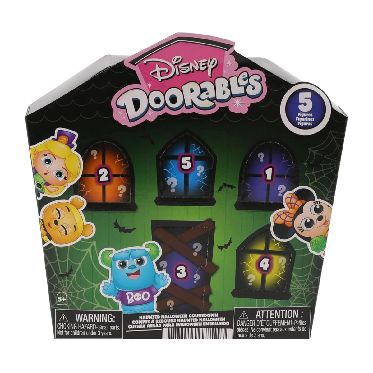 Disney Doorables Haunted Halloween Countdown Blind Box, 5 Mystery Figures