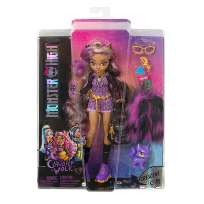 Monster High Doll, Clawdeen Wolf with Pet Dog Crescent