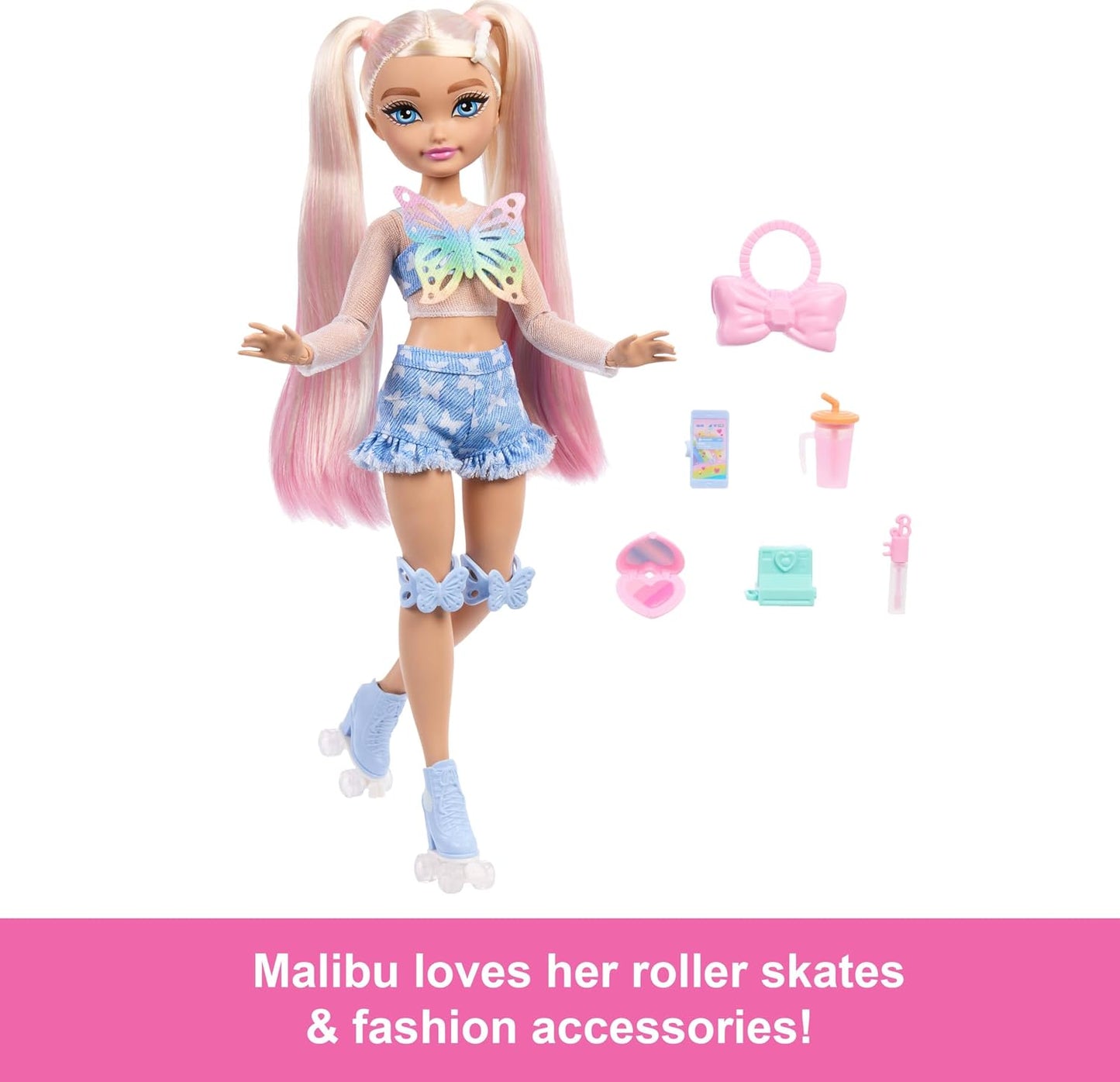Barbie Dream Besties Roller Skating Barbie "Malibu” Fashion Doll