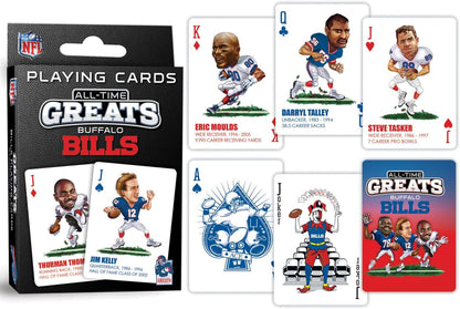 MasterPieces Officially Licensed NFL Buffalo Bills All-Time Greats Playing Cards