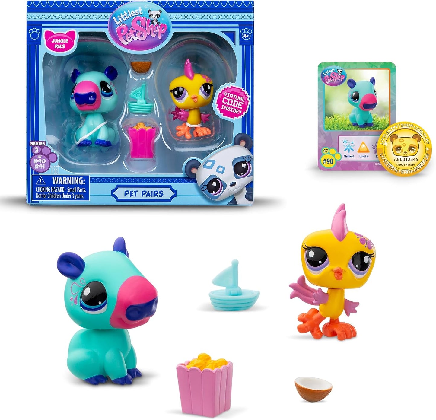BANDAI Littlest Pet Shop Pet Pairs 2 Pack (ONE Random Variation), Series 2