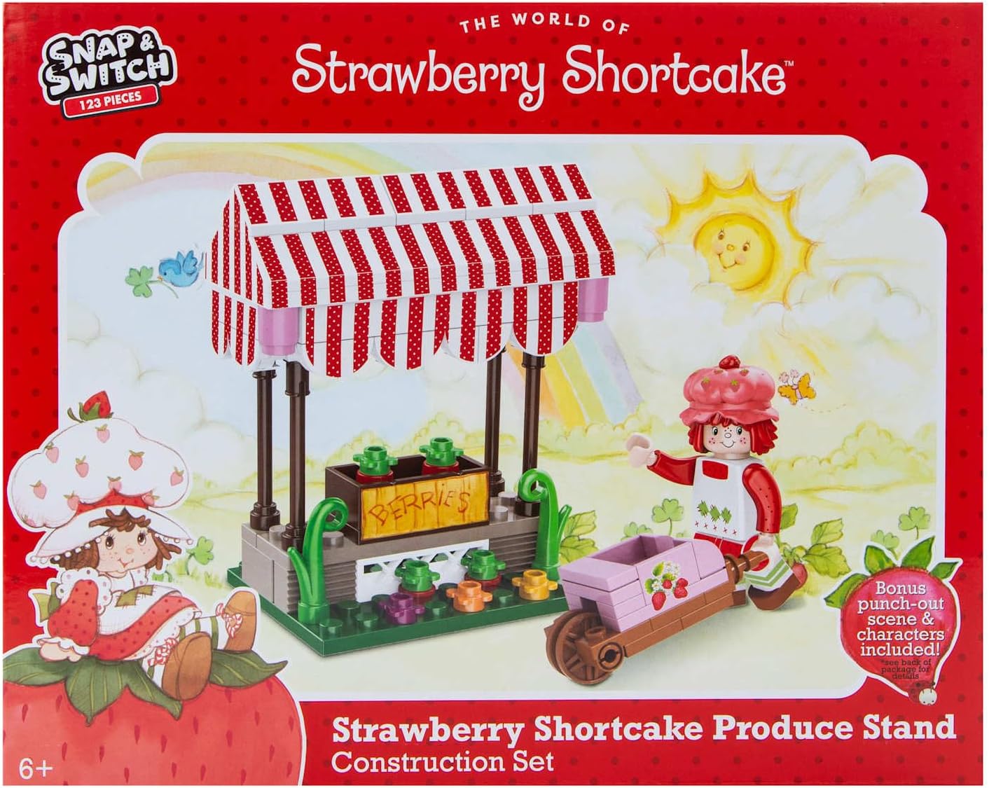 Strawberry Shortcake Produce Stand Build Set & Figure - 123 pieces