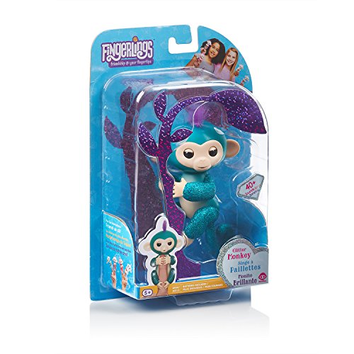 Fingerlings Interactive Glitter Monkey - Quincy - By WowWee