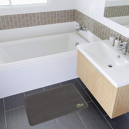 Lacoste Crocodile Bath Rug, 19"x30", Cliff