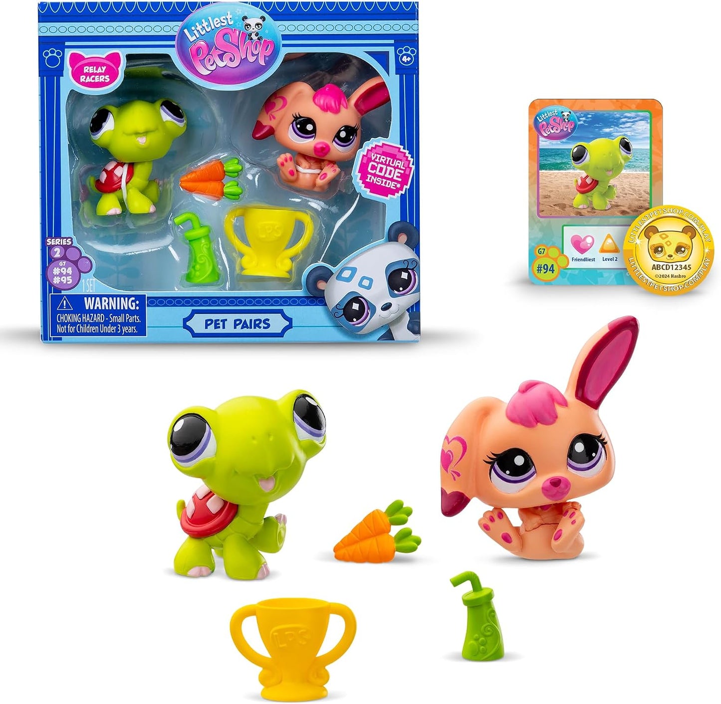 BANDAI Littlest Pet Shop Pet Pairs 2 Pack (ONE Random Variation), Series 2