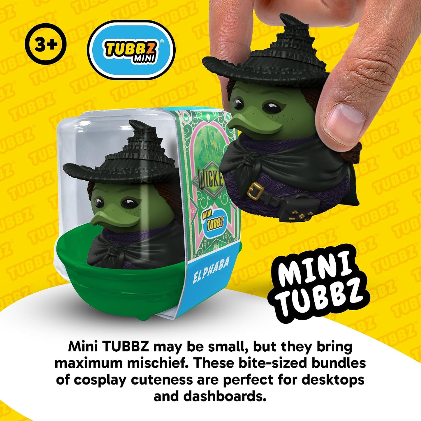 TUBBZ Mini: Wicked for Good - 2-inch Cowardly Lion Cosplaying Rubber Duck Collectible Vinyl Figure