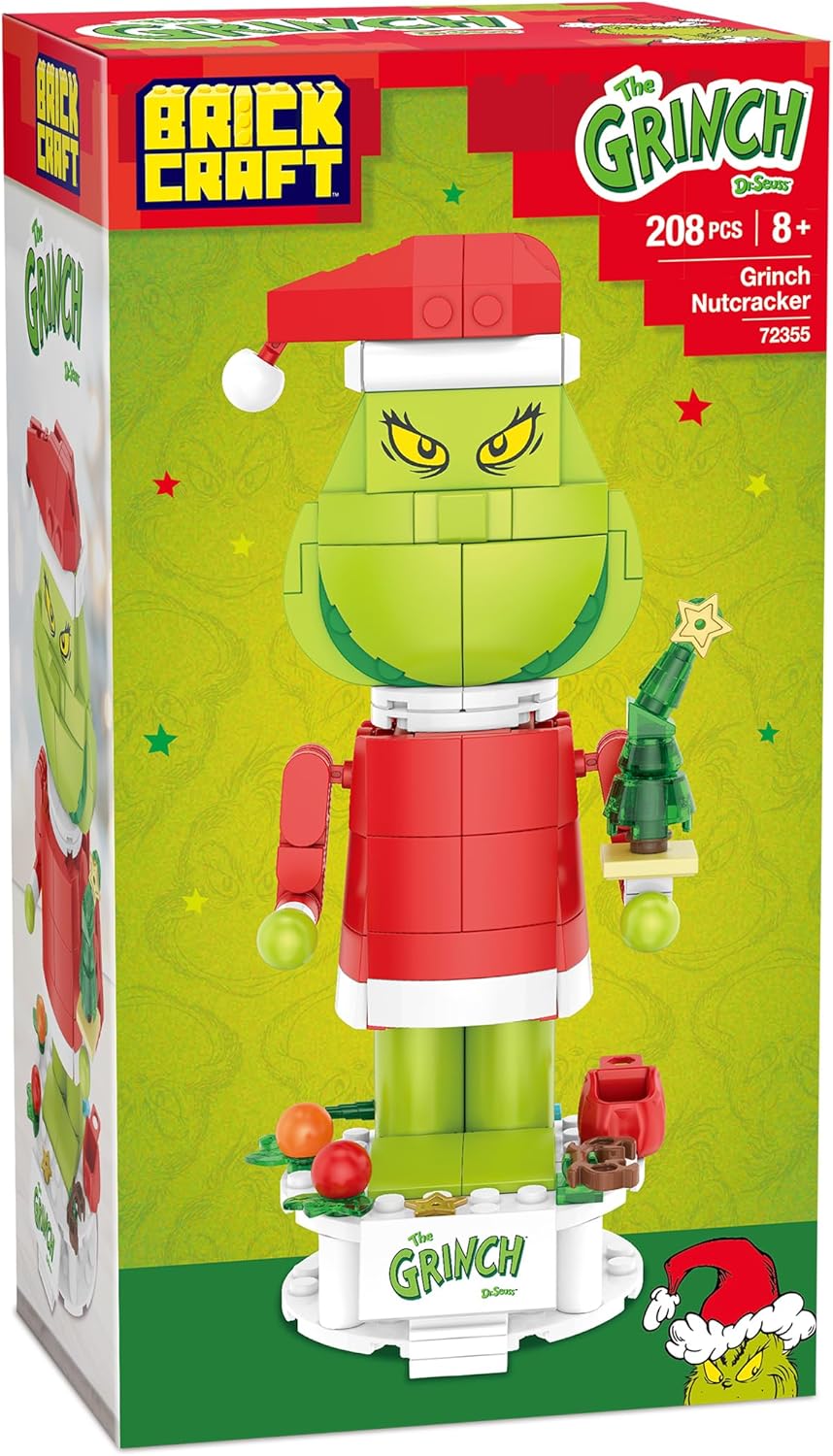 Brickcraft The Grinch Dr. Seuss Nutcracker Building Blocks Set, 208 pieces