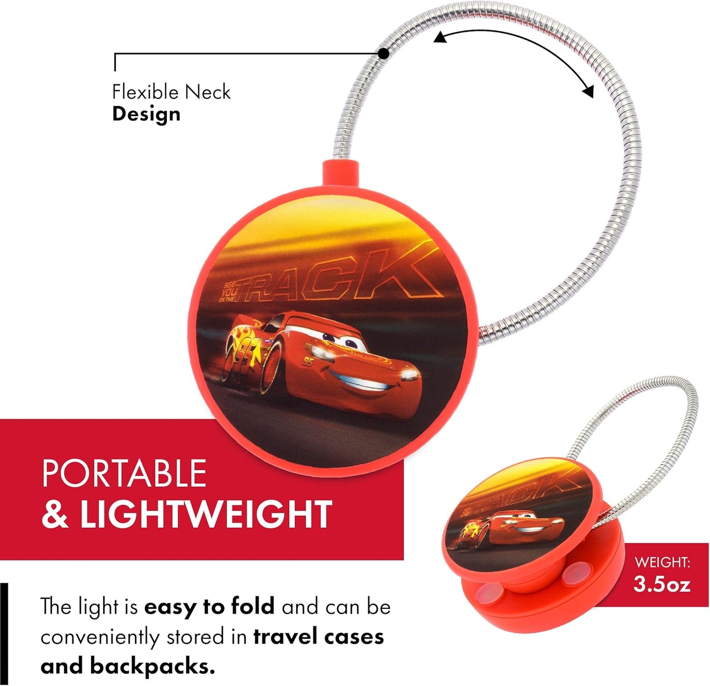 Disney Pixar Cars LED Clip Book Light (Lightning McQueen)