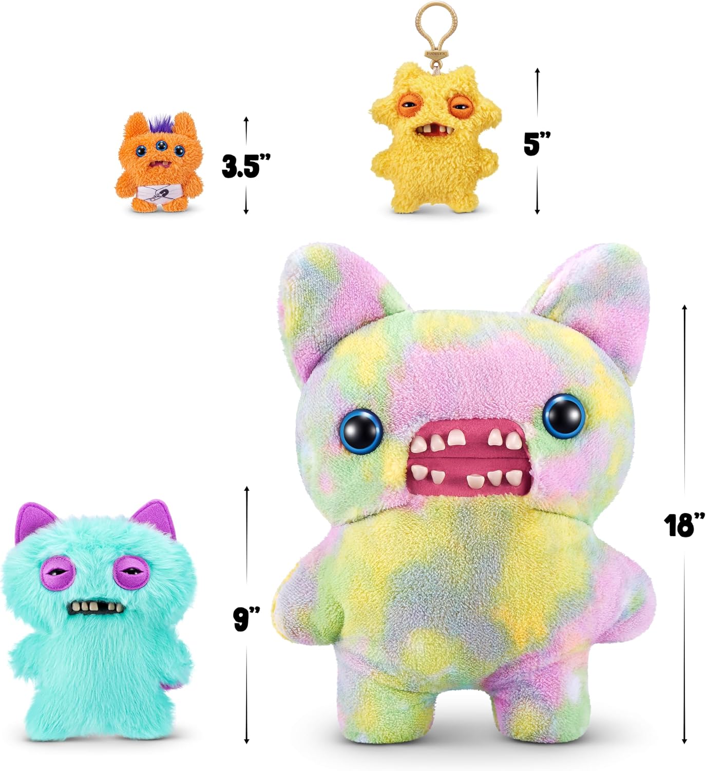 Fuggler Butt Ugly Pets Bundle Yawper Cat and Mr Buttons Rabbit 9-inch Plush Figures