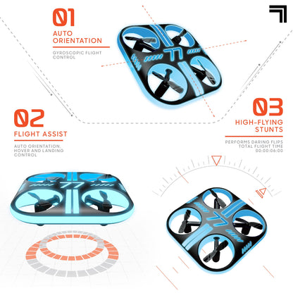SHARPER IMAGE Lumo Stunt Remote Control LED Glow Drone