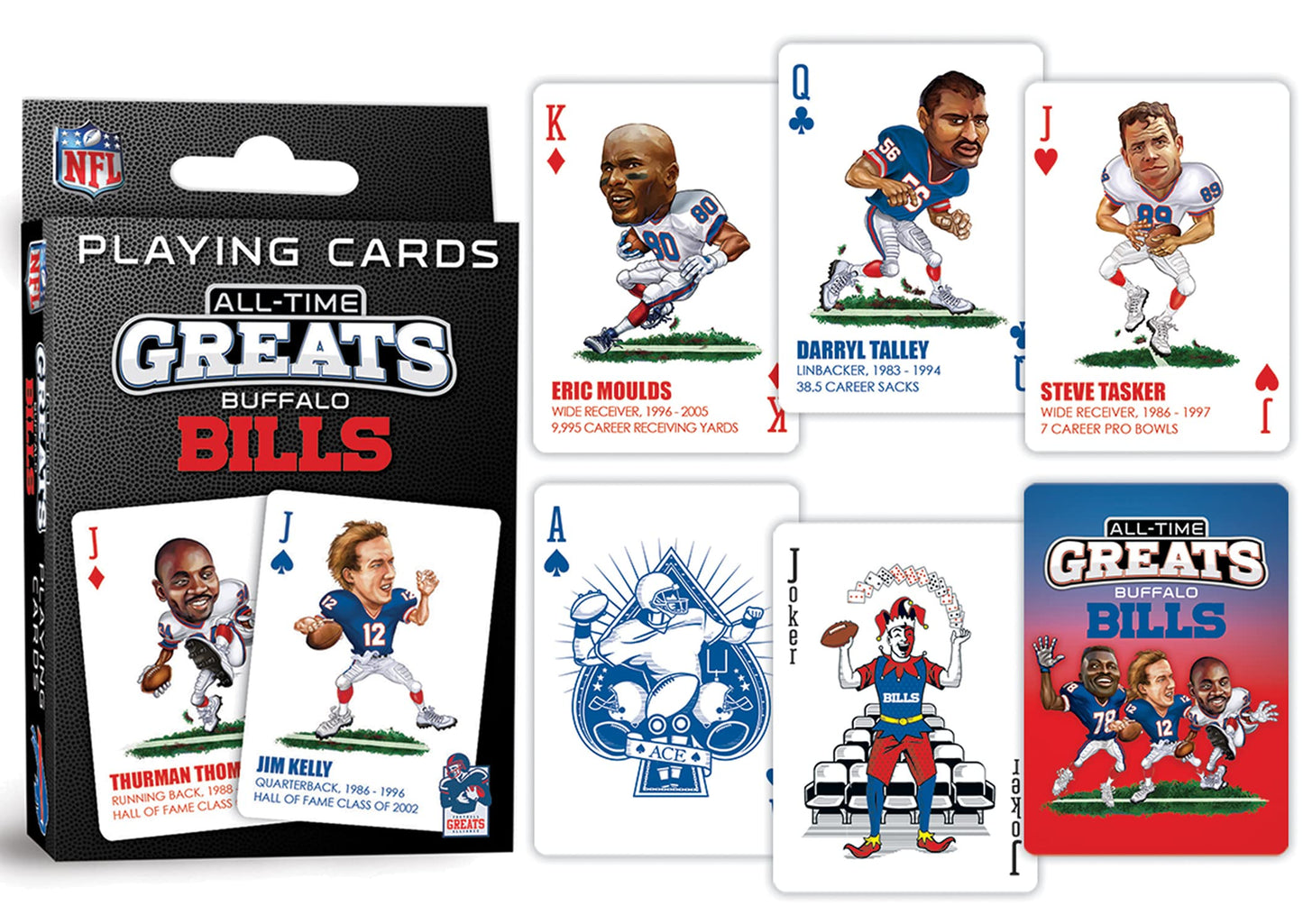 MasterPieces Officially Licensed NFL Buffalo Bills All-Time Greats Playing Cards