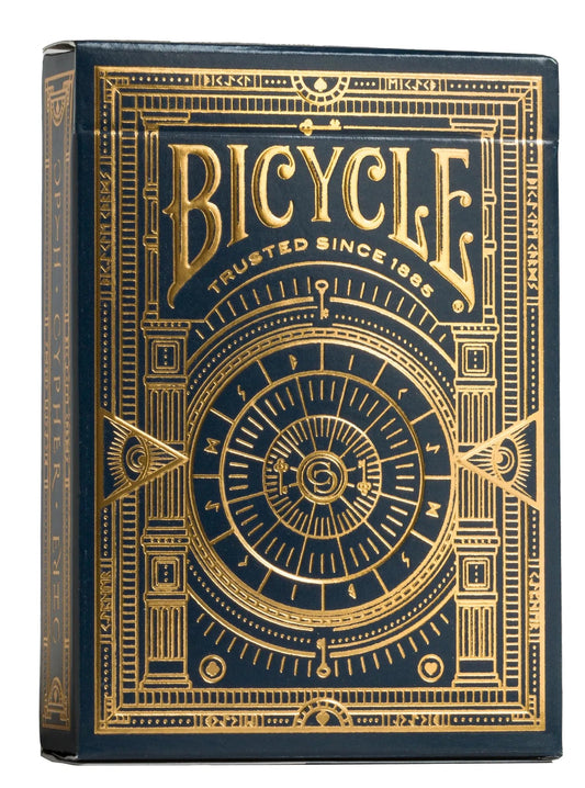 Bicycle Cypher Premium Black Playing Cards, Gold Foil