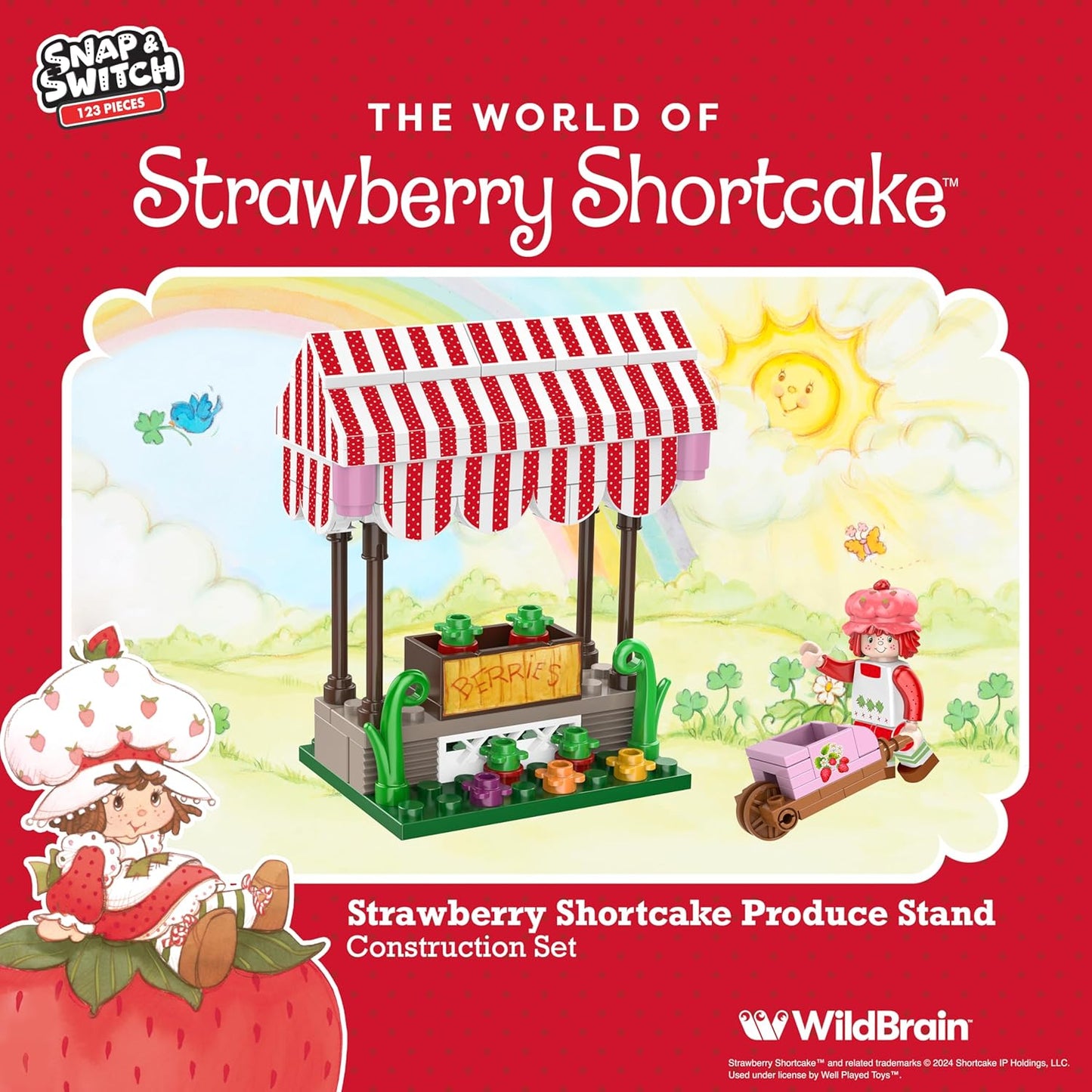 Strawberry Shortcake Produce Stand Build Set & Figure - 123 pieces