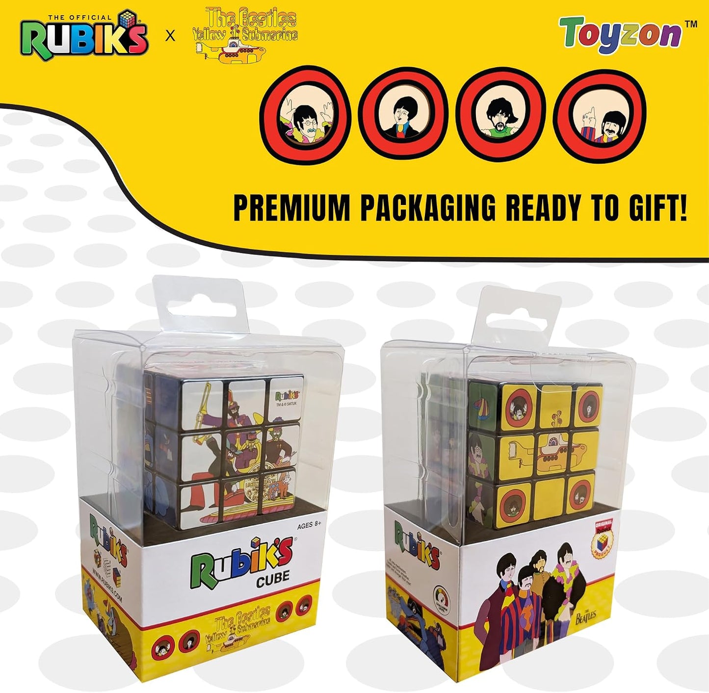 The Beatles x Rubik's Yellow Submarine 3" x 3" Cube