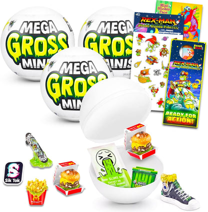 Zuru 5 Surprise Mini Brands Mega Gross Minis Mystery Set - 3 Pack Surprise Mini Gross Mystery Bundle