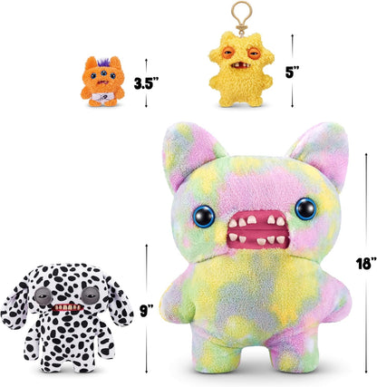Fuggler Butt Ugly Pets 9-inch Annoyed Alien Dog and  Cheeky Chonky Hamster Plush