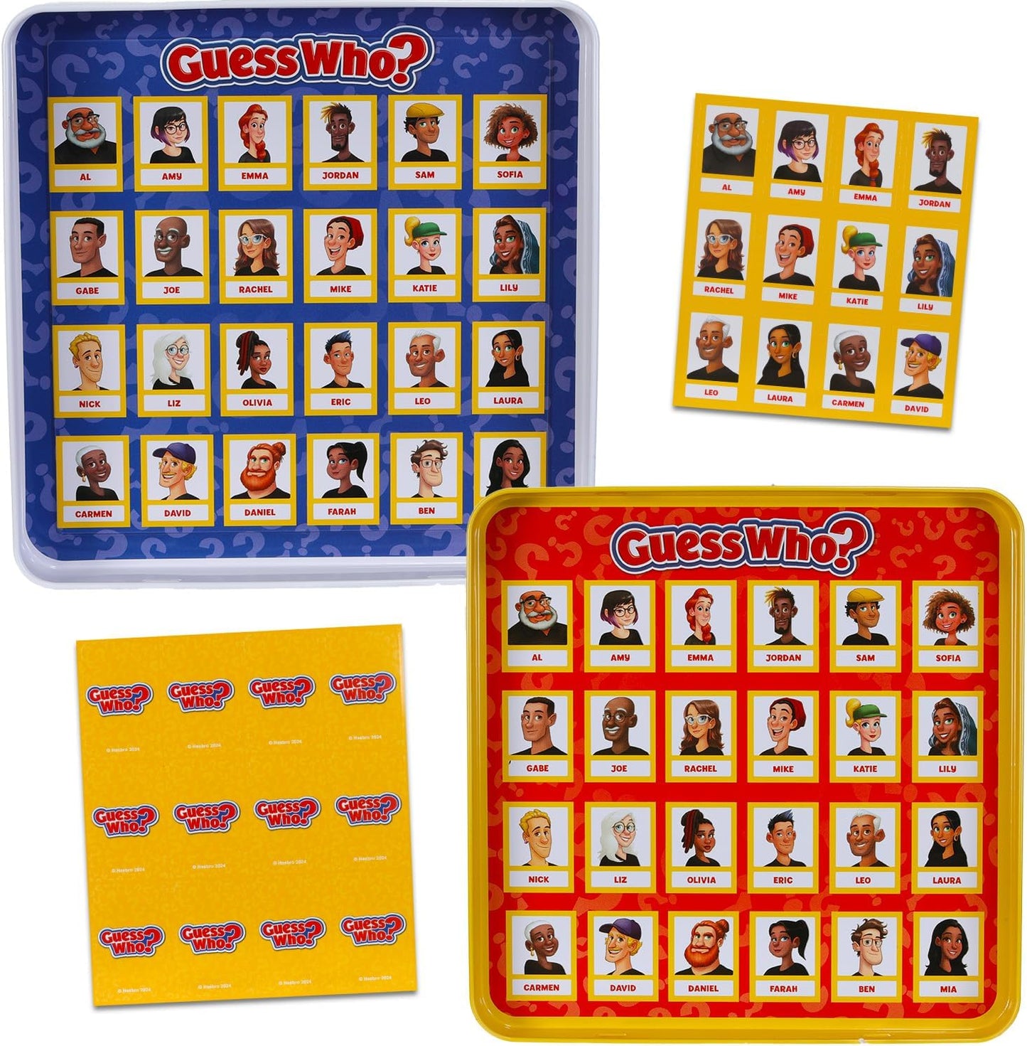 Hasbro Gaming Magnetic 4-Set Travel Tin Bundle Featuring Connect 4, Sorry, Trouble and Guess Who