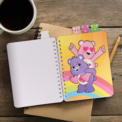 Inkology Care Bears: Unlock The Magic Care-A-Lot Club 4-Tab Spiral Notebook With 160 Dotted Sheets | 6 x 9 Inches