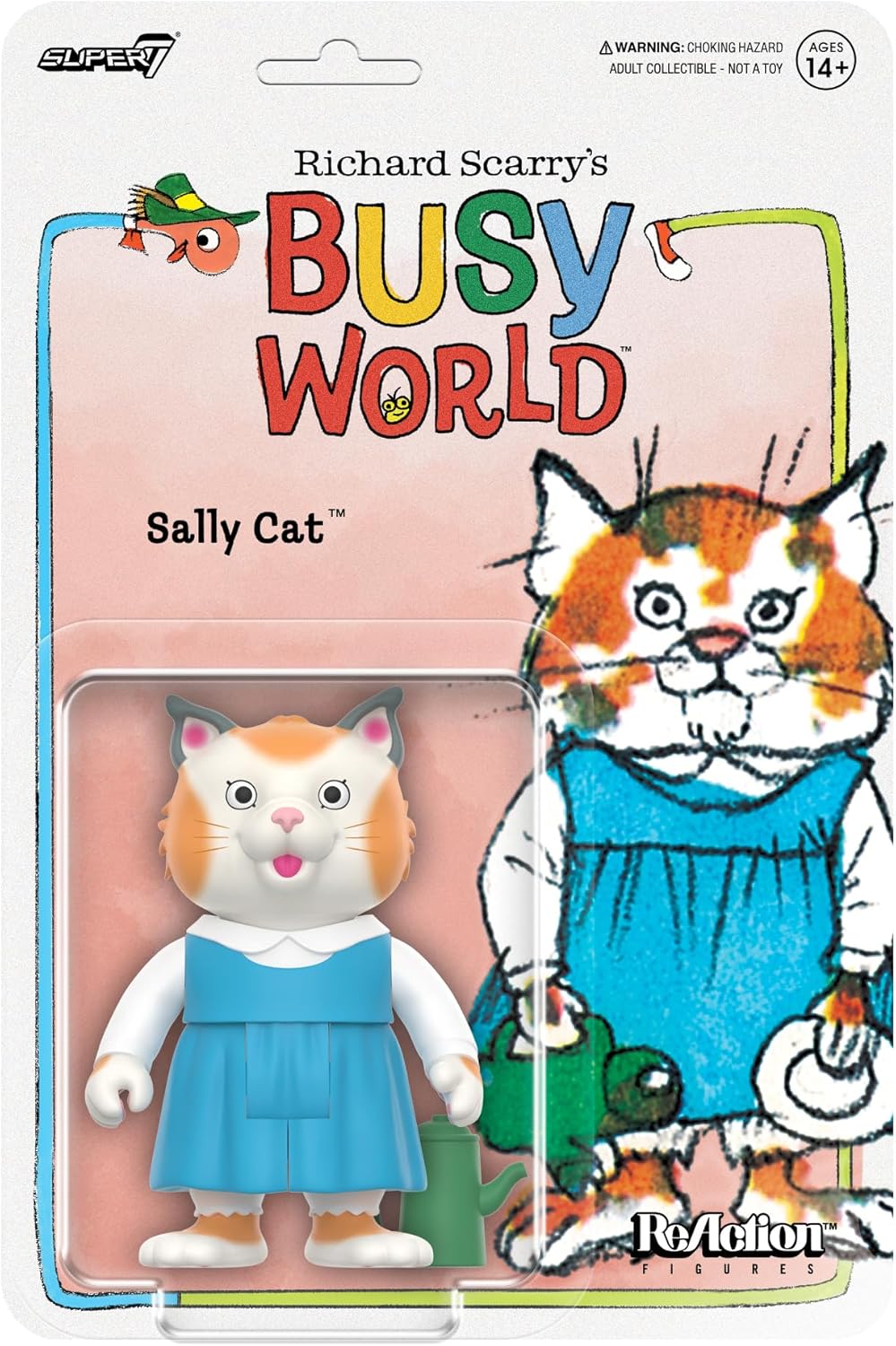 Super7 Richard Scarry Sally Cat - 3.75" Richard Scarry Books Action Figure