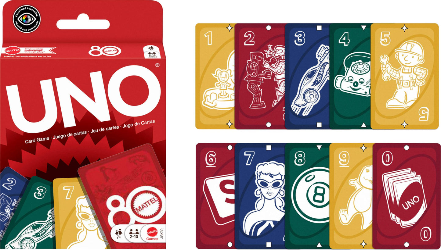 Mattel Games UNO Mattel 80th Ruby Red Card Game