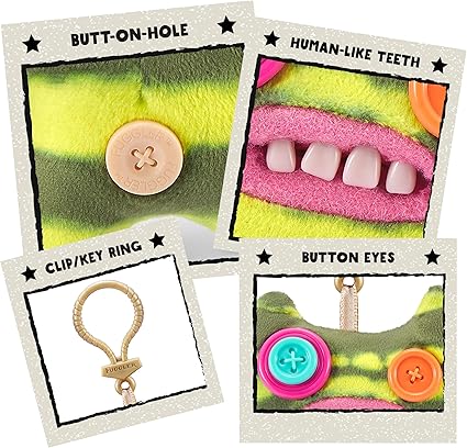 Fuggler Plush Clip-On Keyring - Indecisive Monster, Green