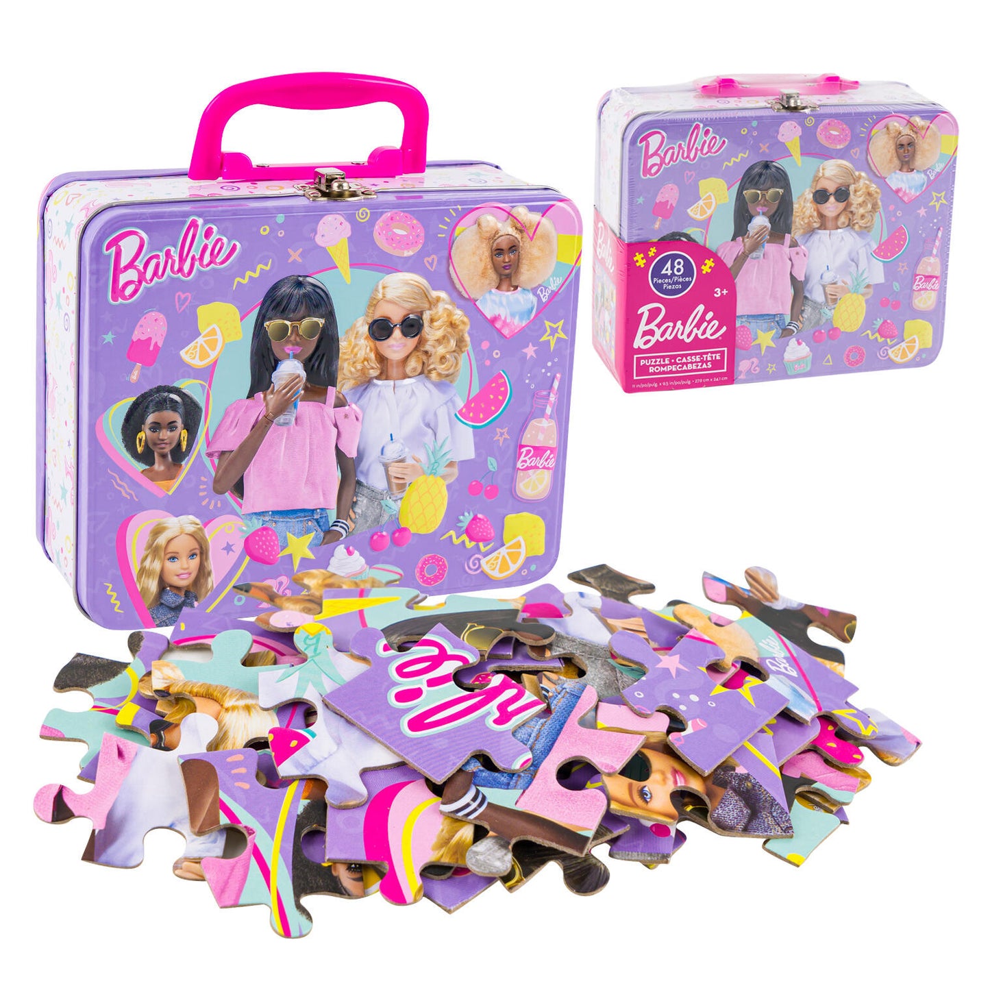 Barbie 48pc Jigsaw Puzzle in Tin Lunch Box