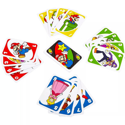 Ultimate Super Mario UNO Cards Set - Bundle with 2 Decks of UNO Cards Plus Stickers
