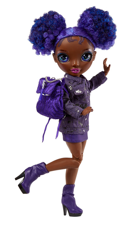 Rainbow High Jr High Series 2 Krystal Bailey- 9" Purple Posable Fashion Doll