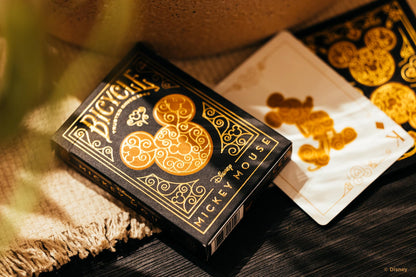 Bicycle Disney Mickey Mouse Inspired Black and Gold Playing Cards