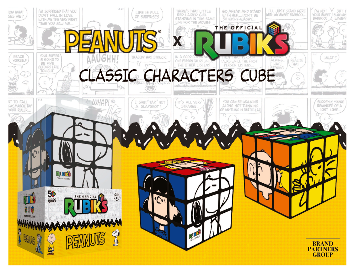 Rubiks Cube Peanuts Classic Characters Themed 3x3 Speed Cube