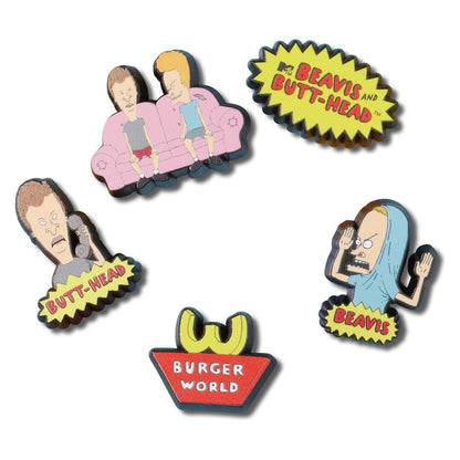 Crocs Jibbitz 5-Pack Icons Beavis and Butthead Shoe Charms | Jibbitz for Crocs
