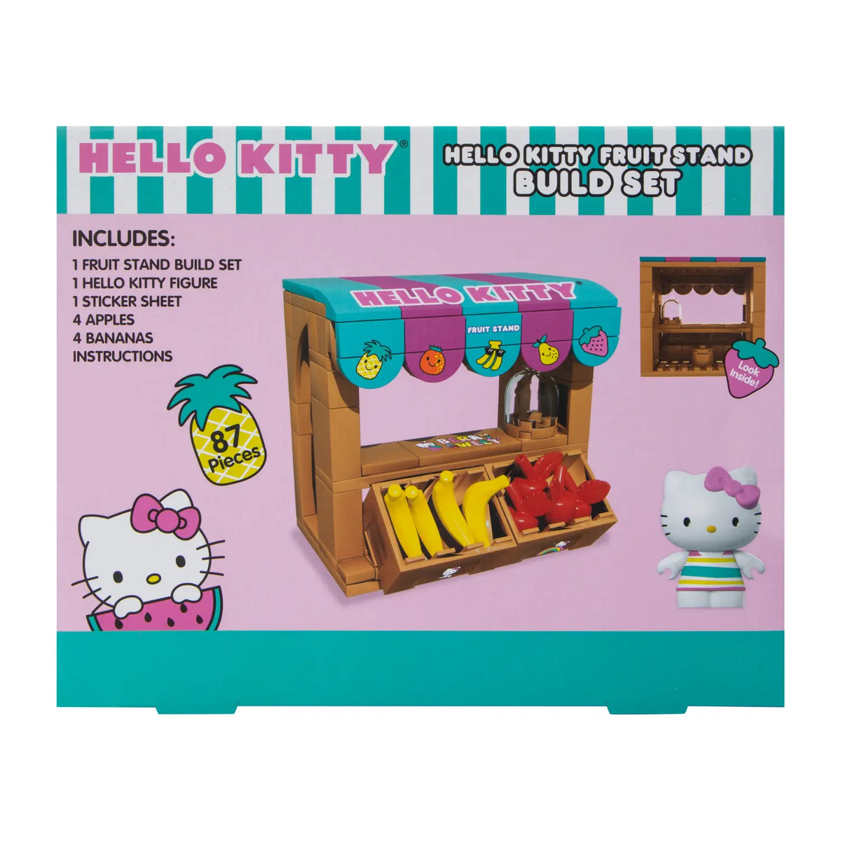Sanrio Hello Kitty Fruit Stand Build Set & Figure - 87 pieces