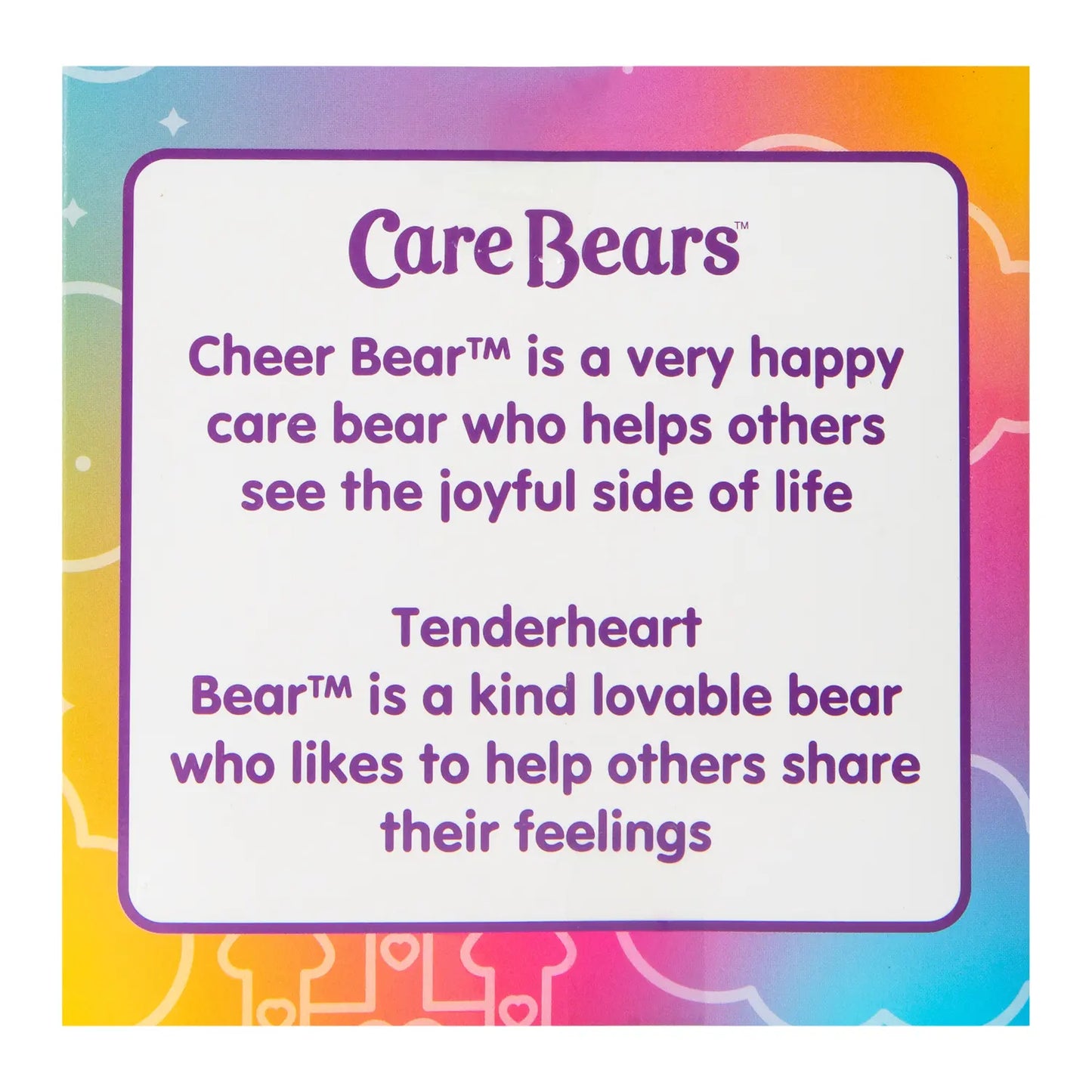 Care Bears Cheer Bear & Tenderheart Bear Mini Figure 2-Pack (Flocked)