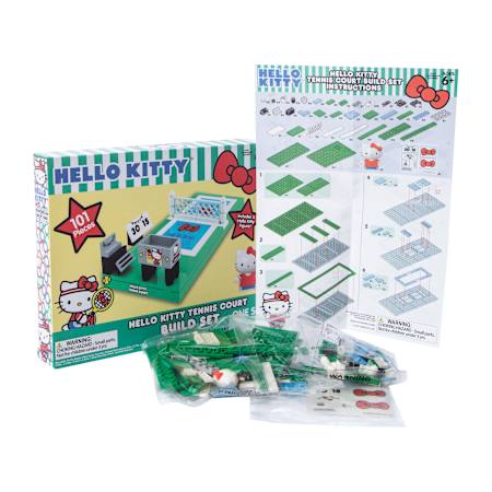 Sanrio Hello Kitty Tennis Court Build Set & Figure - 101 pieces