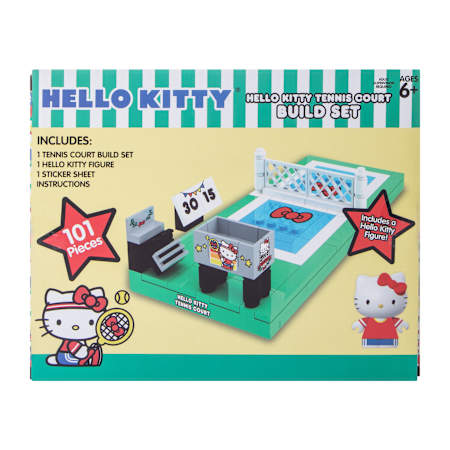 Sanrio Hello Kitty Tennis Court Build Set & Figure - 101 pieces