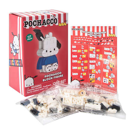 Sanrio Hello Kitty Pochacco Block Figure Build Kit - 117 Pieces