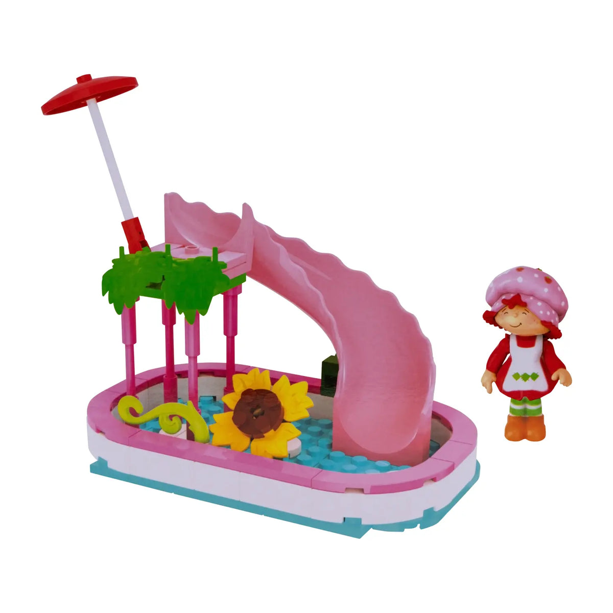 Strawberry Shortcake Pool Slide Build Set, 92 Pieces