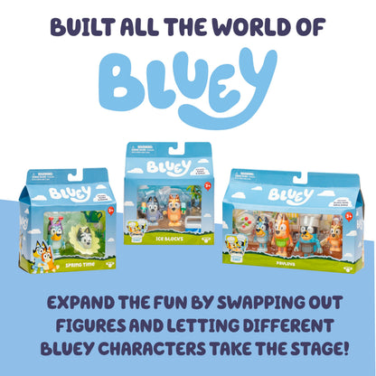 Bluey Toys Beach Exclusive 4-Pack Mini Figurines with Bluey, Chilli, Bingo and Bandit