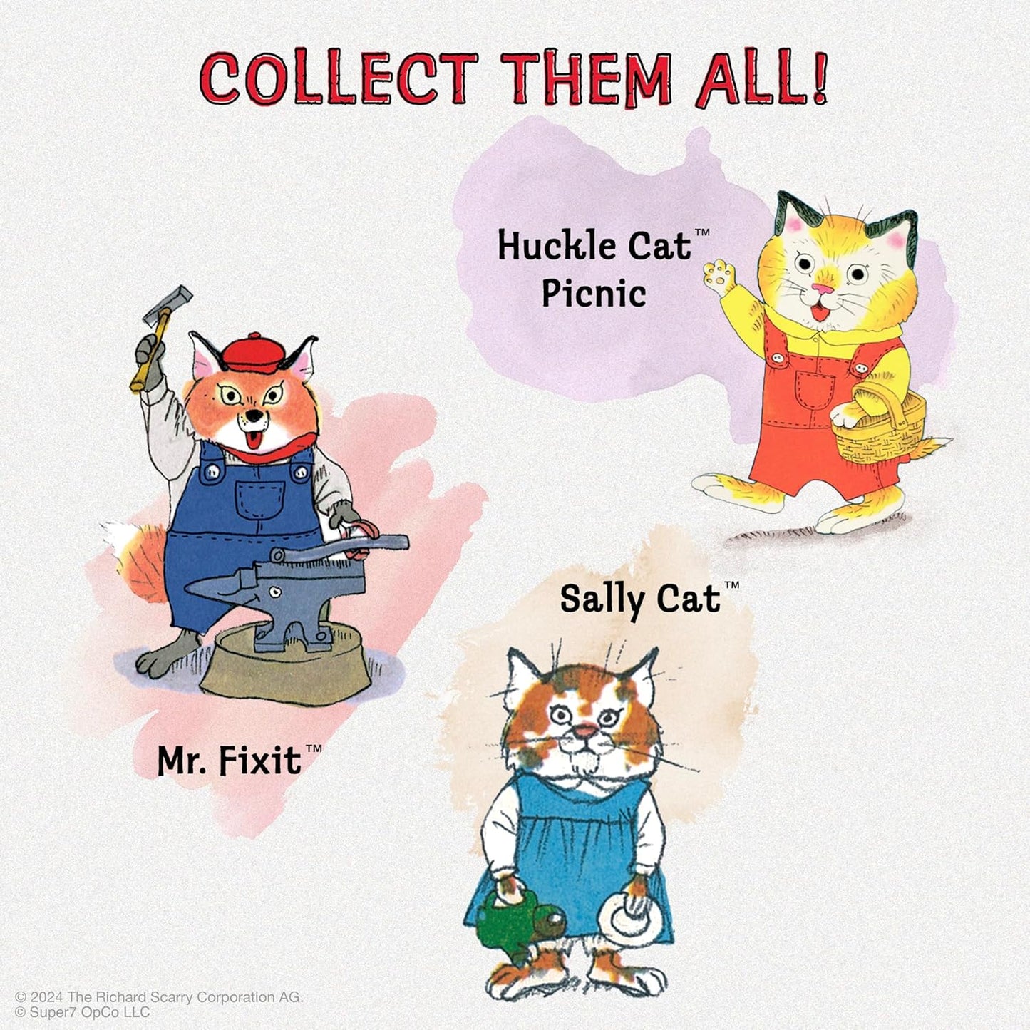 Super7 Richard Scarry Sally Cat - 3.75" Richard Scarry Books Action Figure