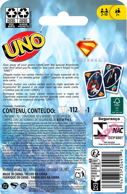 Mattel Games UNO Superman Card Game