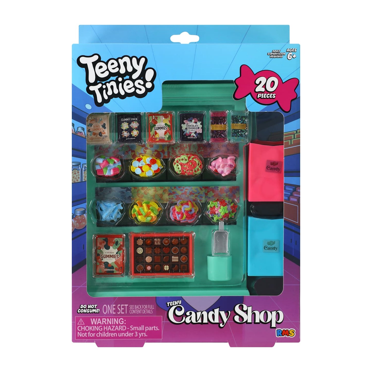 Teeny Tinies! Teeny Candy Shop Playset, 20 Pieces