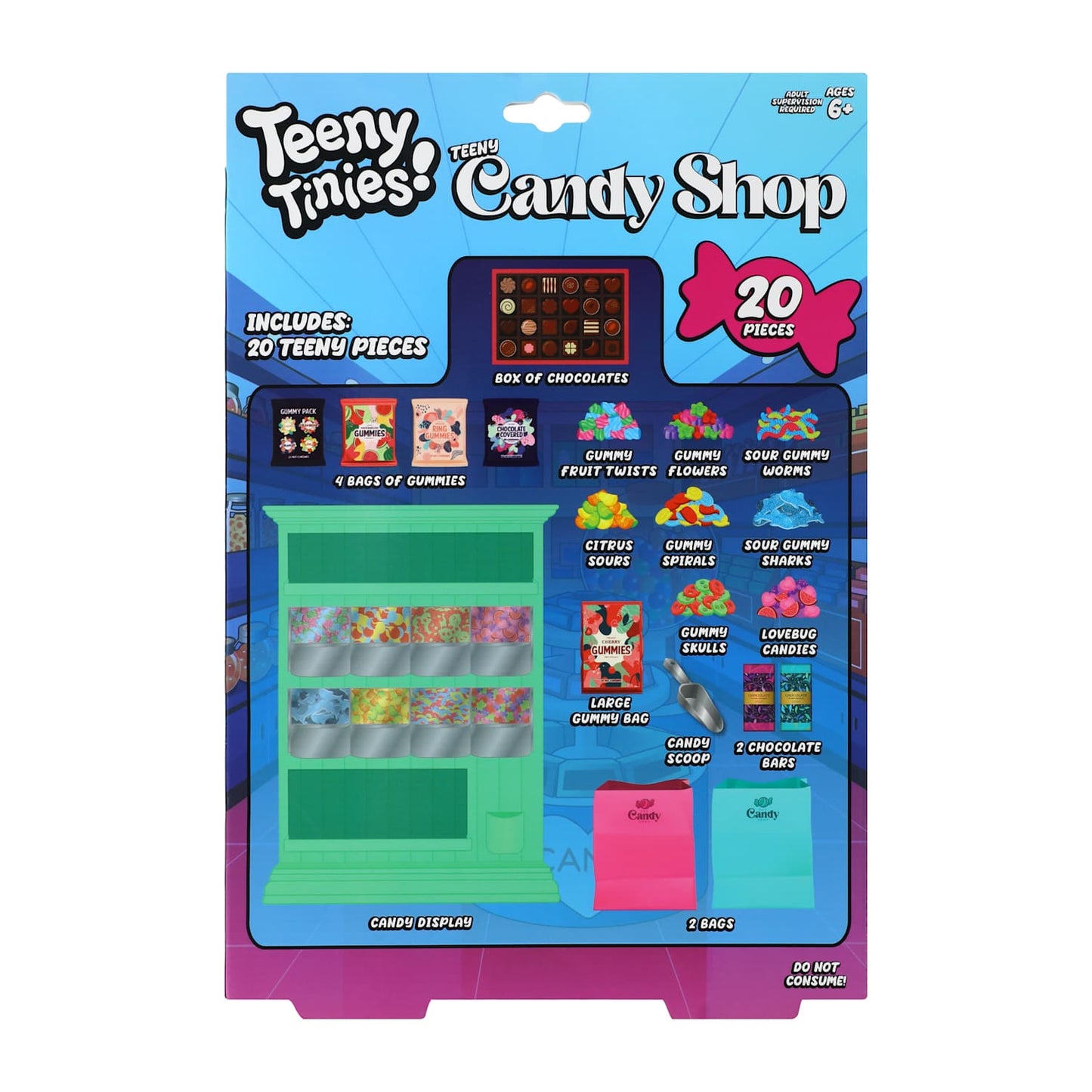 Teeny Tinies! Teeny Candy Shop Playset, 20 Pieces