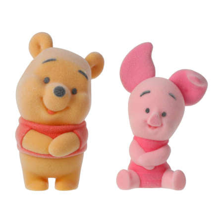 Disney Winnie the Pooh, Pooh & Piglet Mini Figure 2-Pack [Flocked]