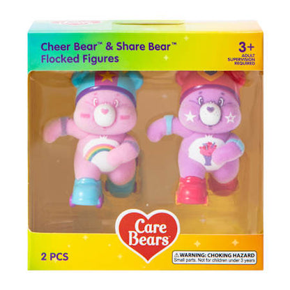 Care Bears Cheer Bear & Share Bear Mini Figure 2-Pack (flocked)