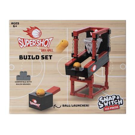 Well Played Toys Supershot Skee-Ball Snap & Switch Build Set, 132 pieces